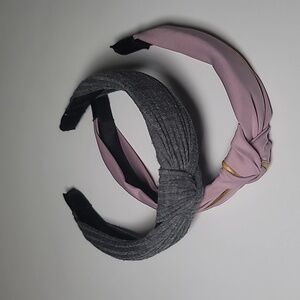 5/$30 Satin Cotton knot Headband Charcoal Blush Bundle Lot